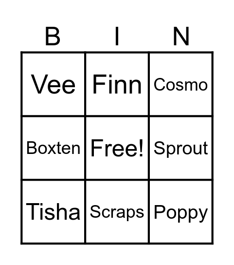 Twisted bingo Card