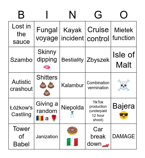 Lubusz Riviera Bingo Card