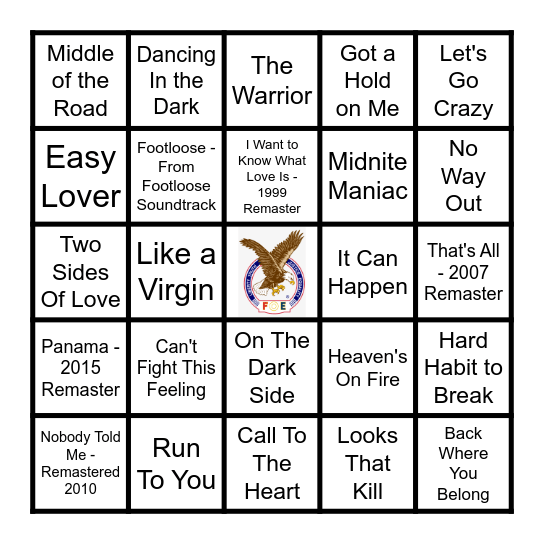 1984 Bingo Card