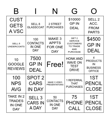 OLIVER SUBARU OF RUTLAND Bingo Card