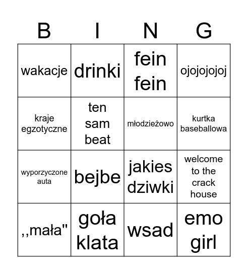 SKOLIM Bingo Card