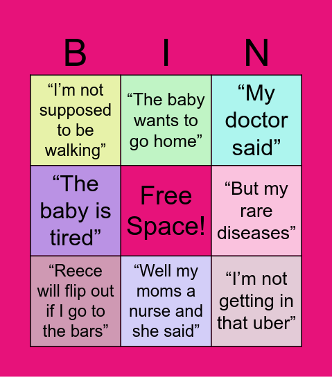 Maddie’s Bingo! Bingo Card