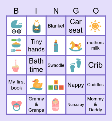Baby Bingo Card