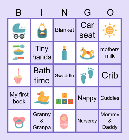 Baby Bingo Card