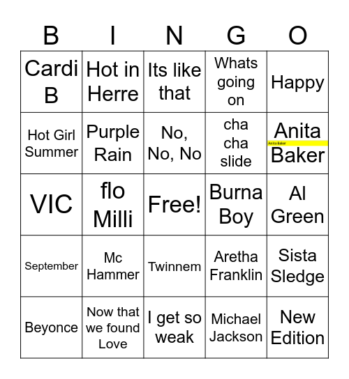 47th Bullock Family Reunion Bingo Card