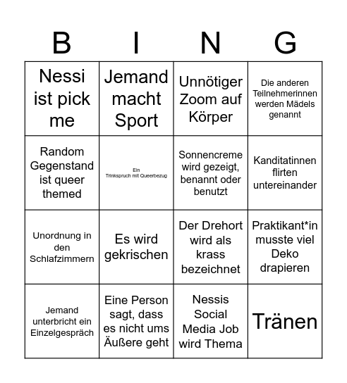 Princess Charming - Folge 1 Bingo Card