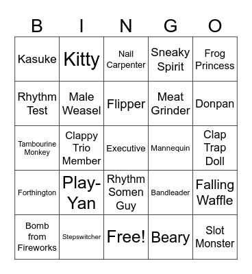 Heaven Studio Loading Screen Bingo Card