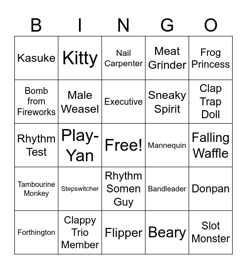 Heaven Studio Loading Screen Bingo Card