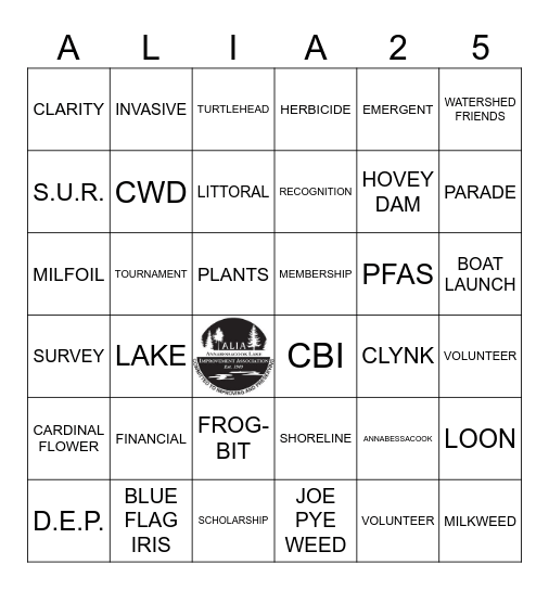 ALIA BINGO! Bingo Card