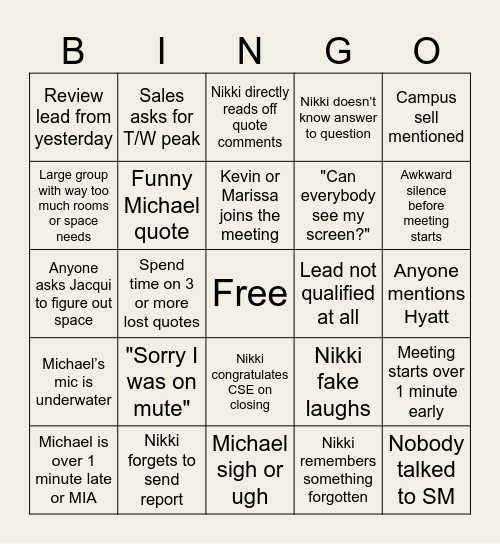 DBR Bingo Card