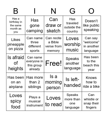 Bingo Card