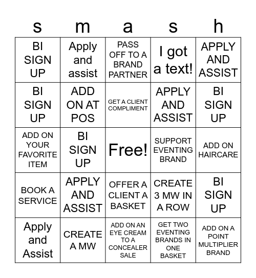 PANIC AT THE BINGO Card