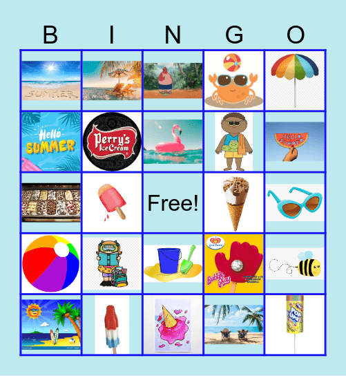 Ice Cream BINGO Card