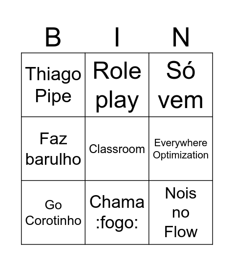 Bingo do Inbound Bingo Card