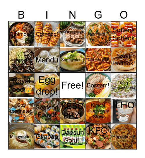 KOREAAAAA!!!!!! Bingo Card