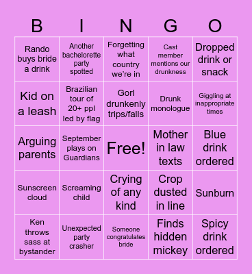 Kenna-Marie’s Bach BINGO Card
