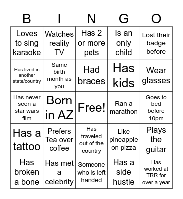 Auth BingoBingo Card