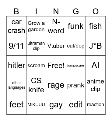 Reels Bingo Card