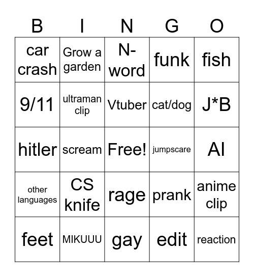 Reels Bingo Card