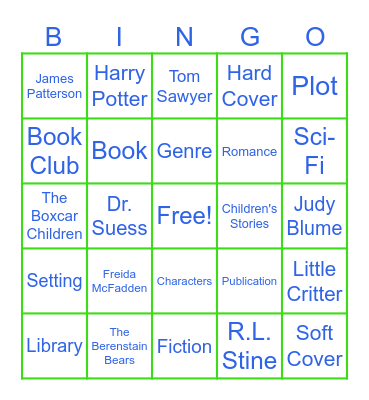 Book Bingo Card