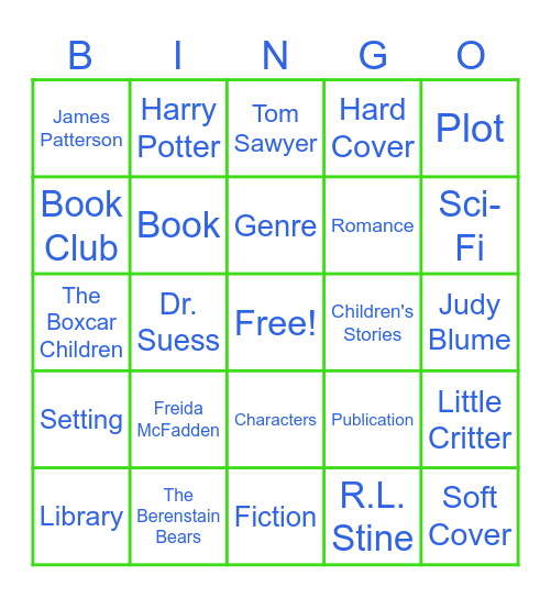 Book Bingo Card