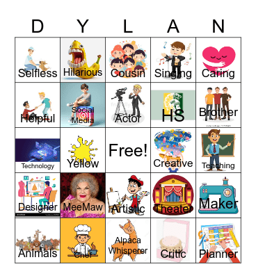 Dylan's 14th Birthday! Bingo Card