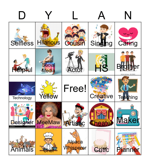 Dylan's 14th Birthday! Bingo Card