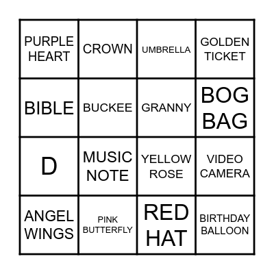 DOC Bingo Card
