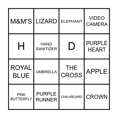 DOC Bingo Card