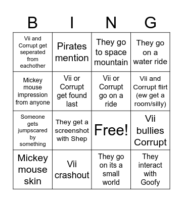 Disney hide and seek! Bingo Card