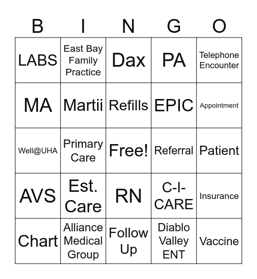 PH BINGO Card