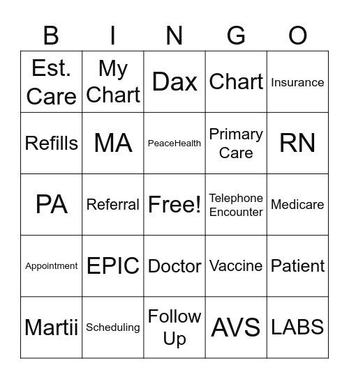 PH BINGO Card
