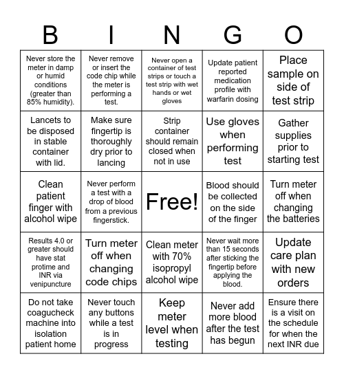 INR BINGO Card