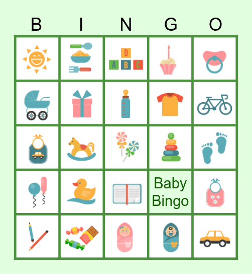 Baby Bingo Card
