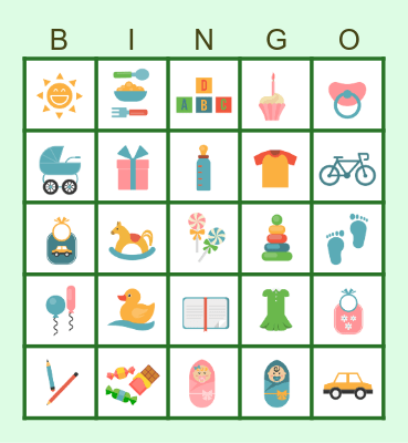 Baby Bingo Card