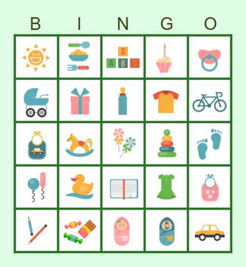 Baby Bingo Card