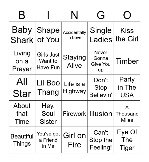 Dowell Math Music Bingo 2025 Bingo Card