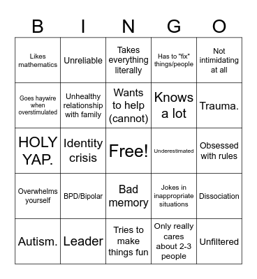One-One Bingo Card