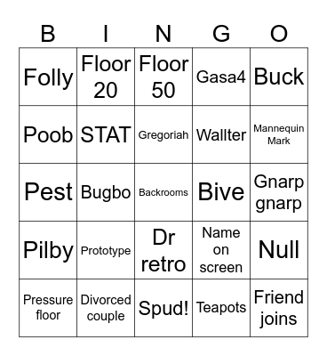 Regretevator Bingo Card