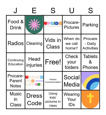 Upside Back to School Staff Bingo '25-'26 Bingo Card
