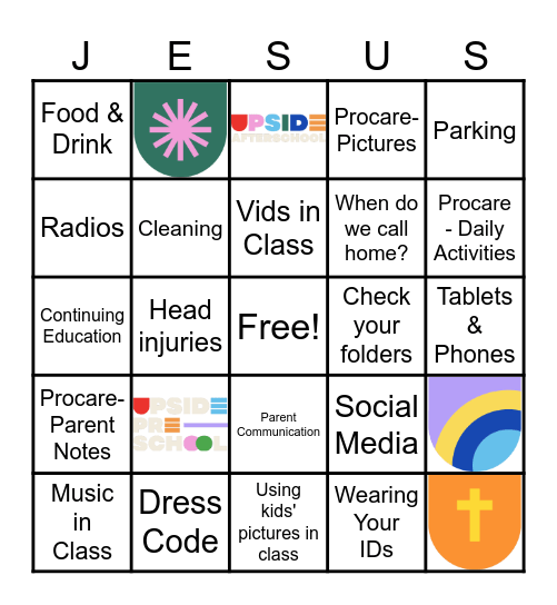 Upside Back to School Staff Bingo '25-'26 Bingo Card