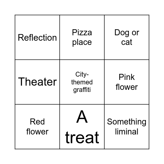 PHOTO WALK Bingo Card