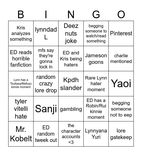 JLC Bingo 2 Bingo Card