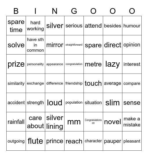 Untitled Bingo Card Untitled bingo card