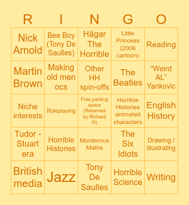 HHLANDFILL’S BINGO Card