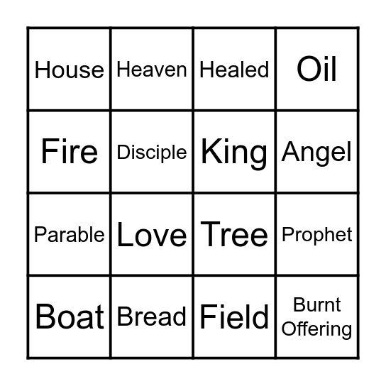 Bible Verse Bingo Card