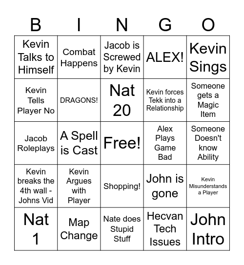High Seas Bingo Card