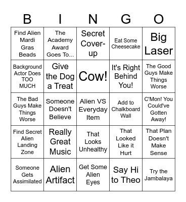 AREA 51 BINGO Card