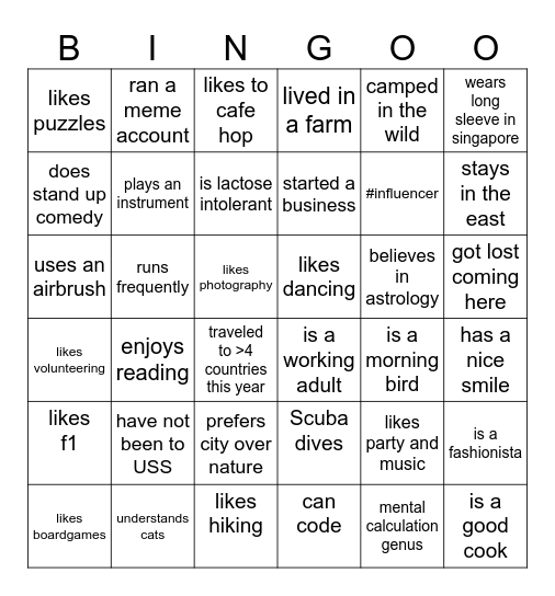 Picnic Party!! Bingo Card