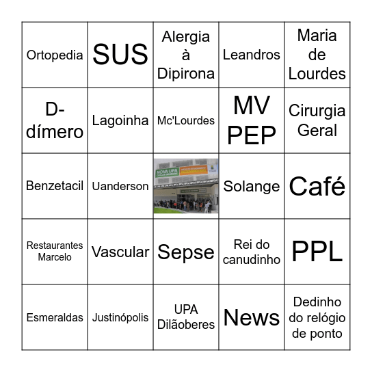 BINGO DO UPA Bingo Card